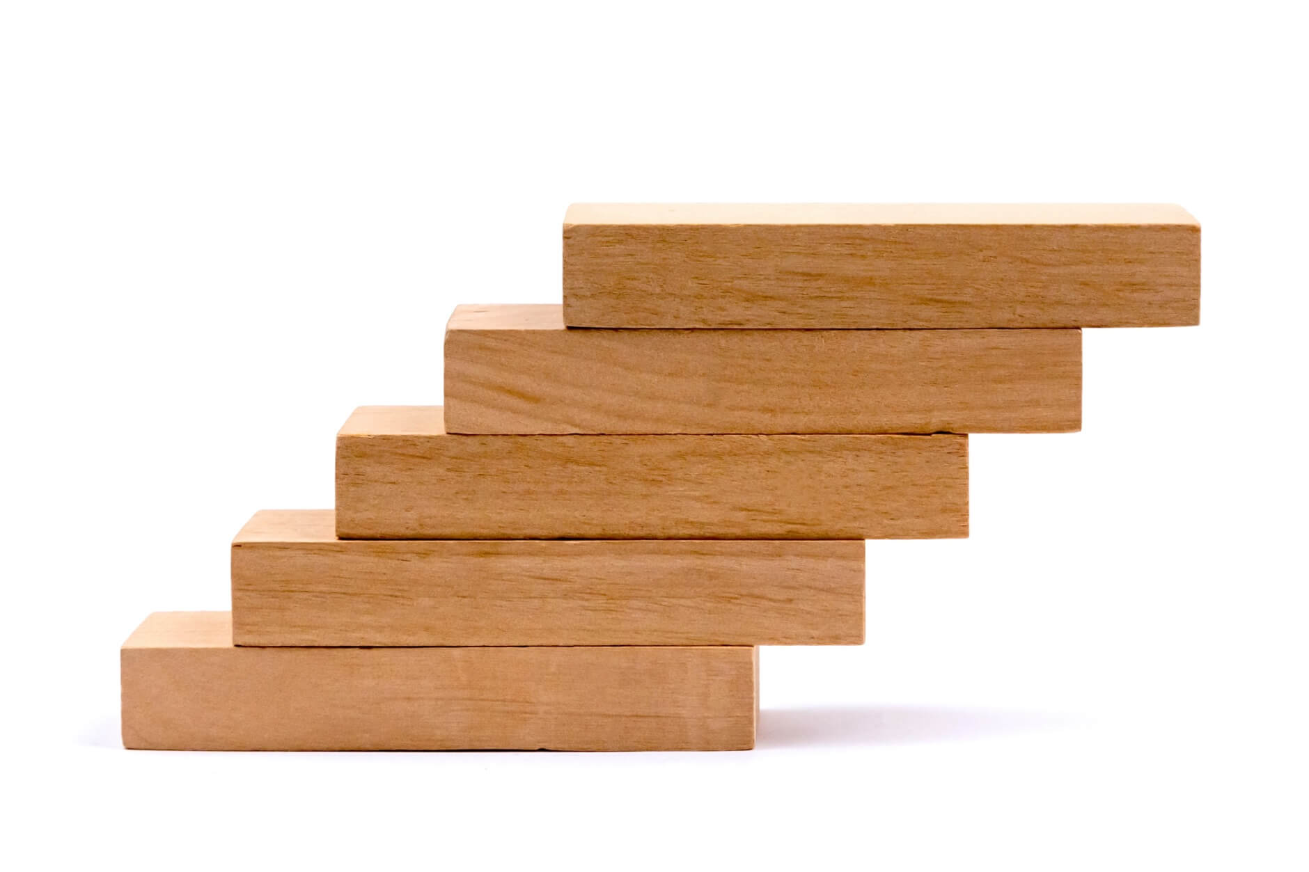 stack of wooden blocks in ascending formation