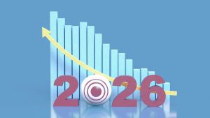 A graphic of a bar chart trending upward and the numbers 2026 representing business trends of 2026
